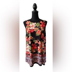 Apt 9: Tropical Floral Sleeveless Blouse